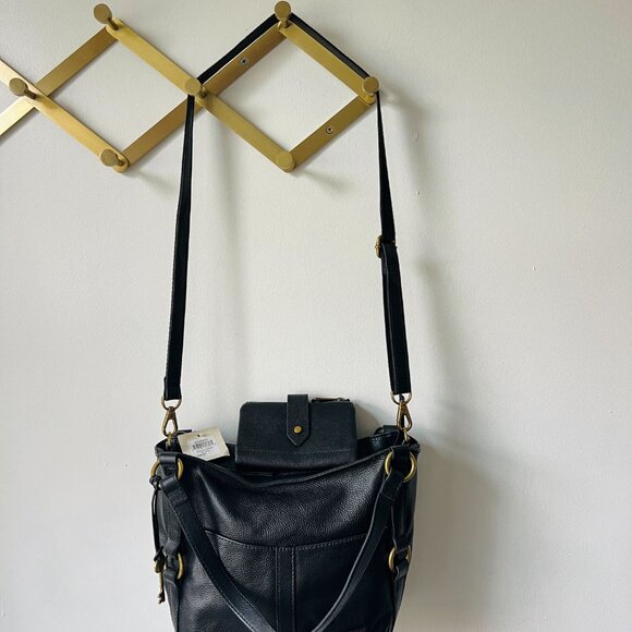 Fossil Sam Shopper Tote & Wallet in Black NWT - Picture 2 of 10